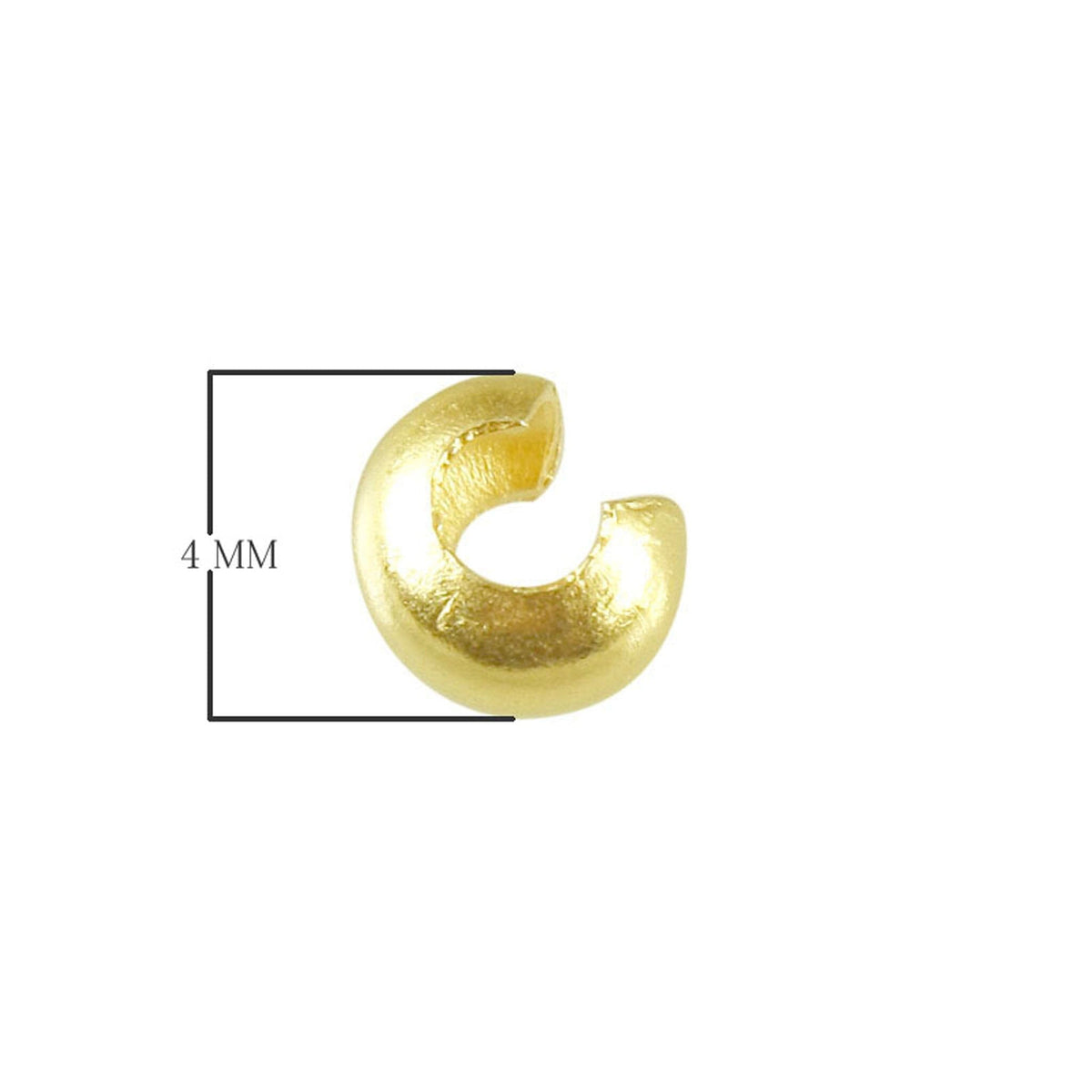 CG-164 18K Gold Overlay Crimp Cover Beads Bali Designs Inc 4MM 