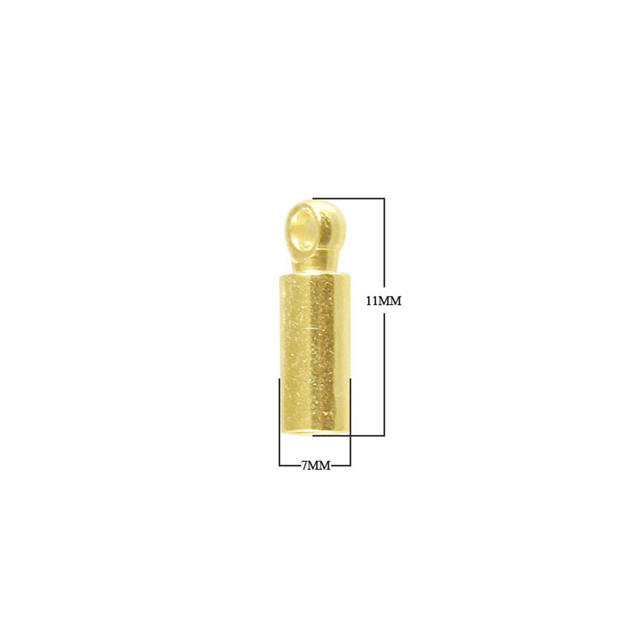 CG-184 18K Gold Overlay Crimp & Cord Tube Beads Bali Designs Inc 11MM 