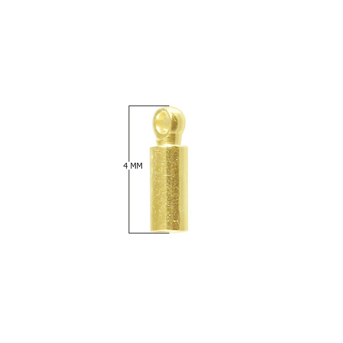 CG-184 18K Gold Overlay Crimp & Cord Tube Beads Bali Designs Inc 4MM 