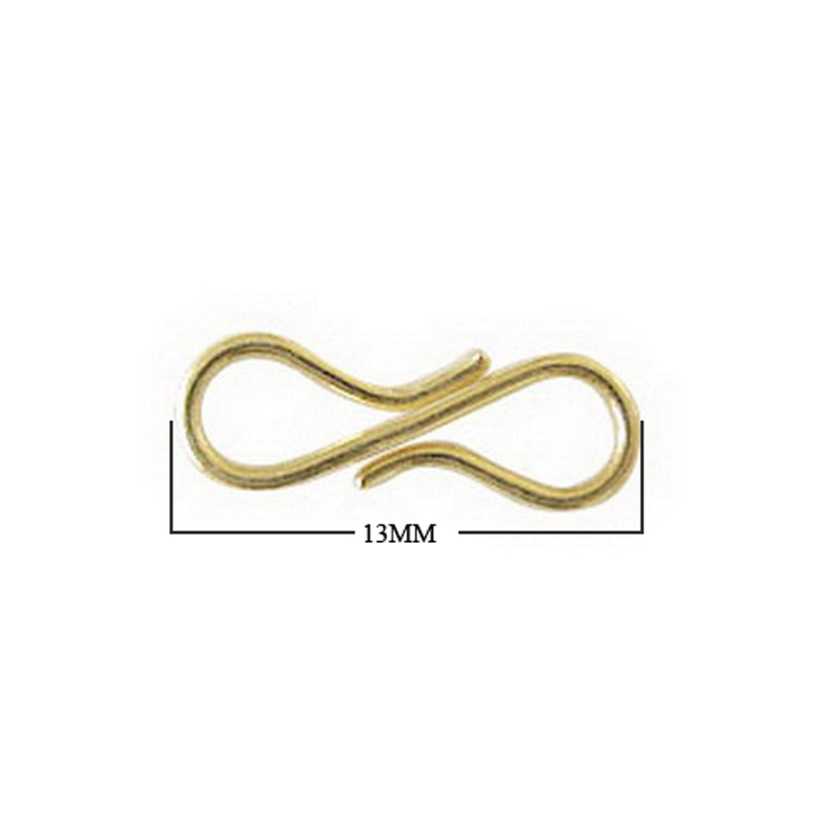 CG-186 18K Gold Overlay "S" Hook Beads Bali Designs Inc 13MM 