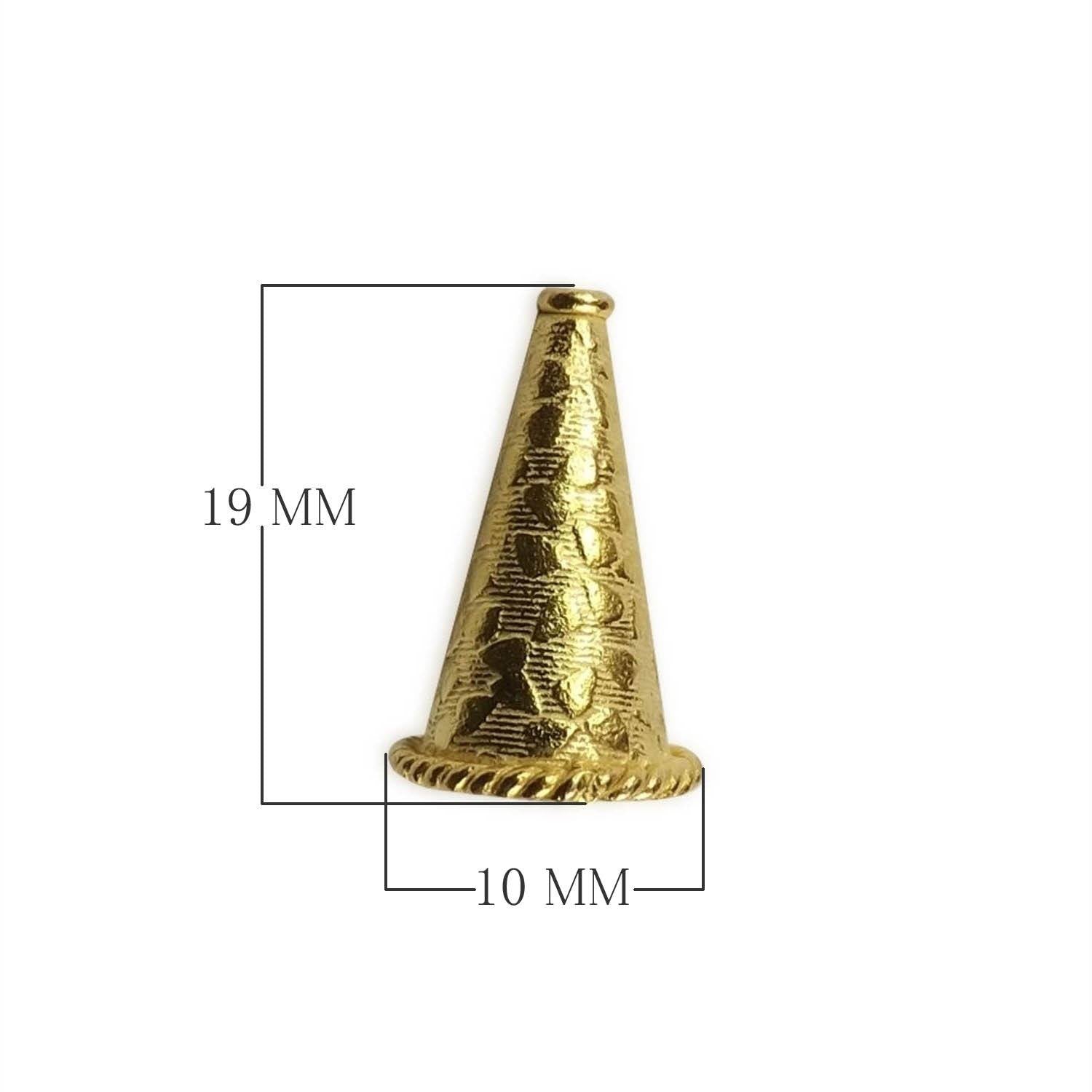 CG-194-C 18K Gold Overlay Cone Beads Bali Designs Inc 