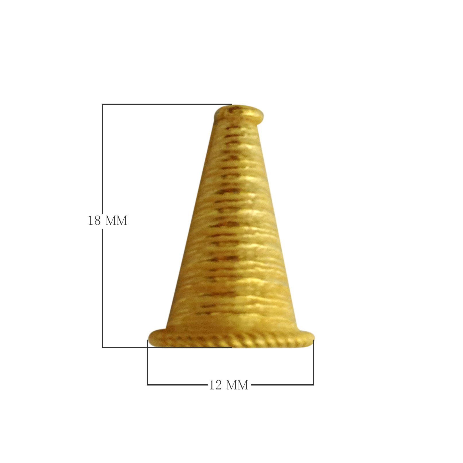 CG-202 18K Gold Overlay Cone Beads Bali Designs Inc 