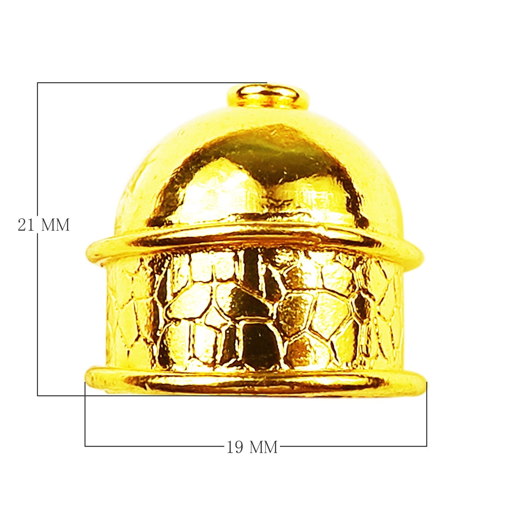 CG-203 18K Gold Overlay End Cap Beads Bali Designs Inc 
