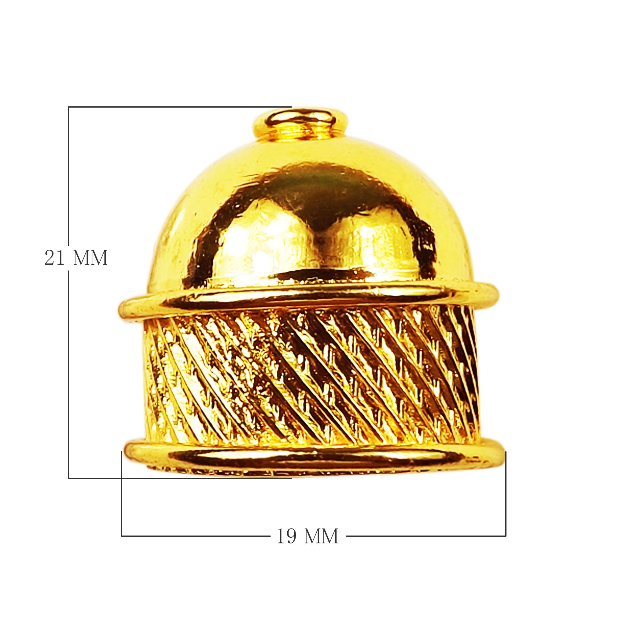 CG-204 18K Gold Overlay End Cap Beads Bali Designs Inc 