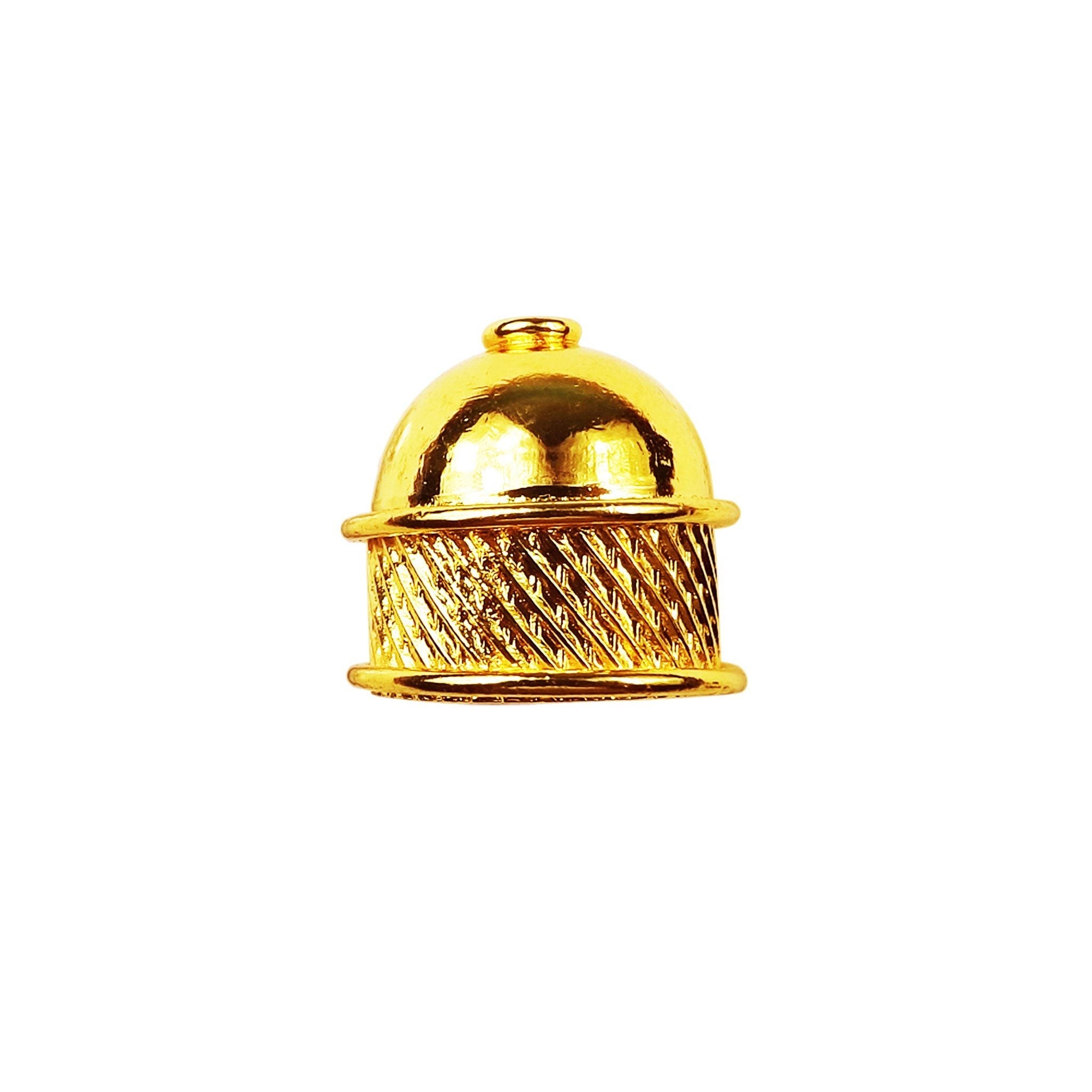 CG-204 18K Gold Overlay End Cap Beads Bali Designs Inc 