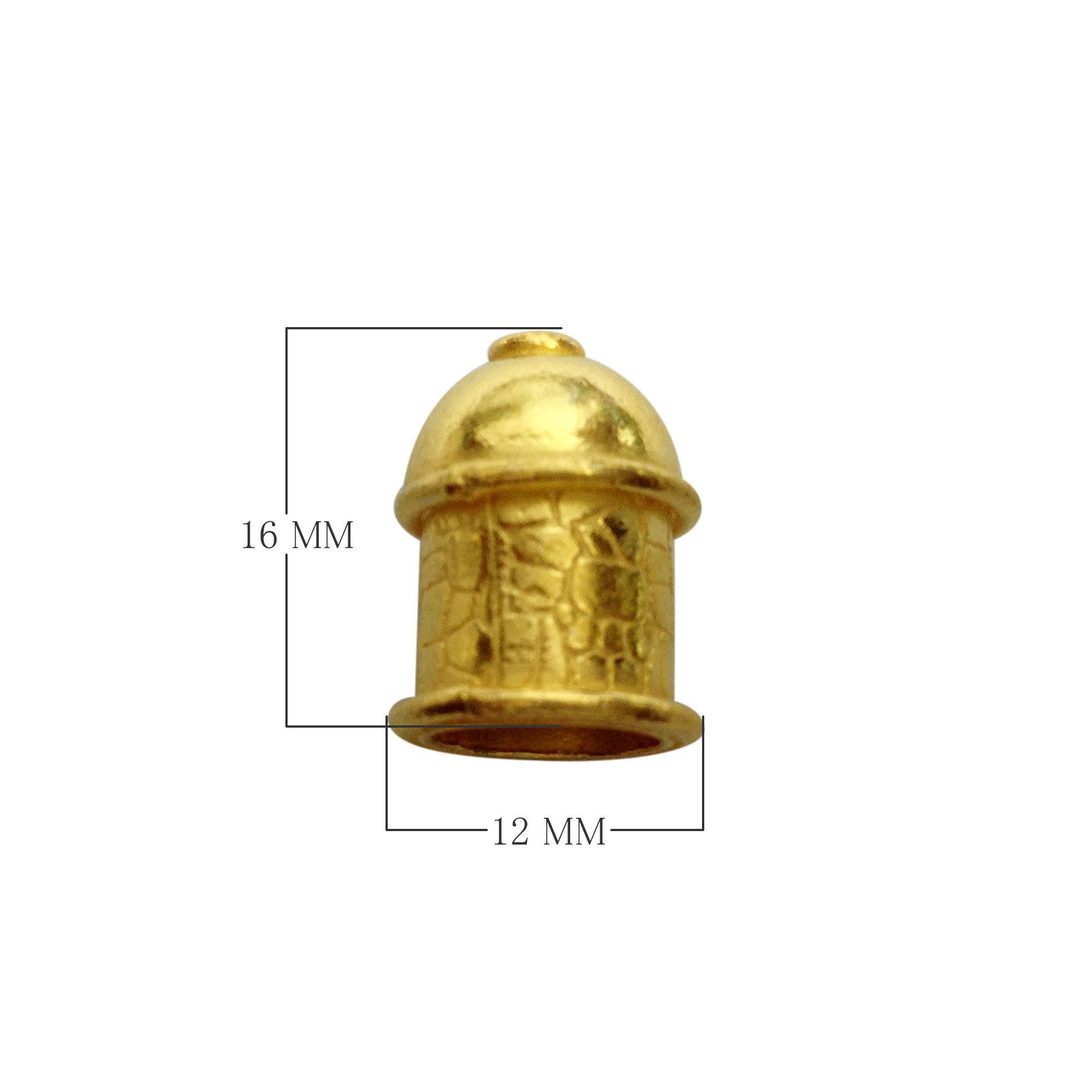CG-205 18K Gold Overlay End Cap Beads Bali Designs Inc 