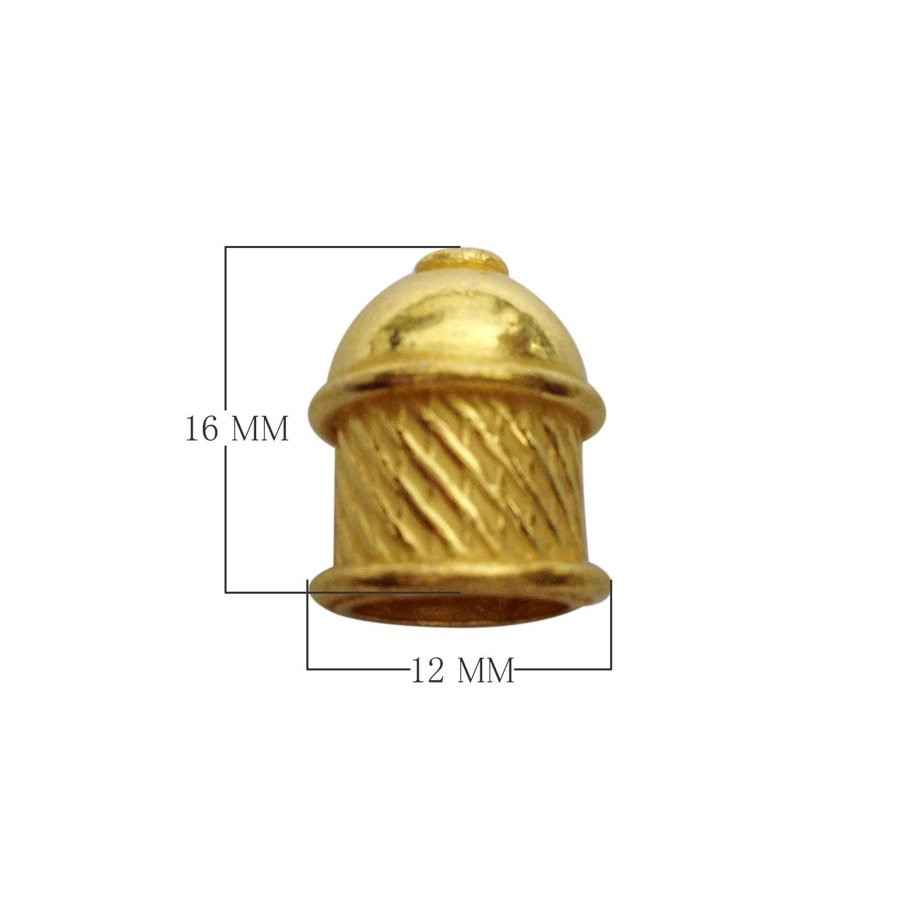 CG-206 18K Gold Overlay End Cap Beads Bali Designs Inc 