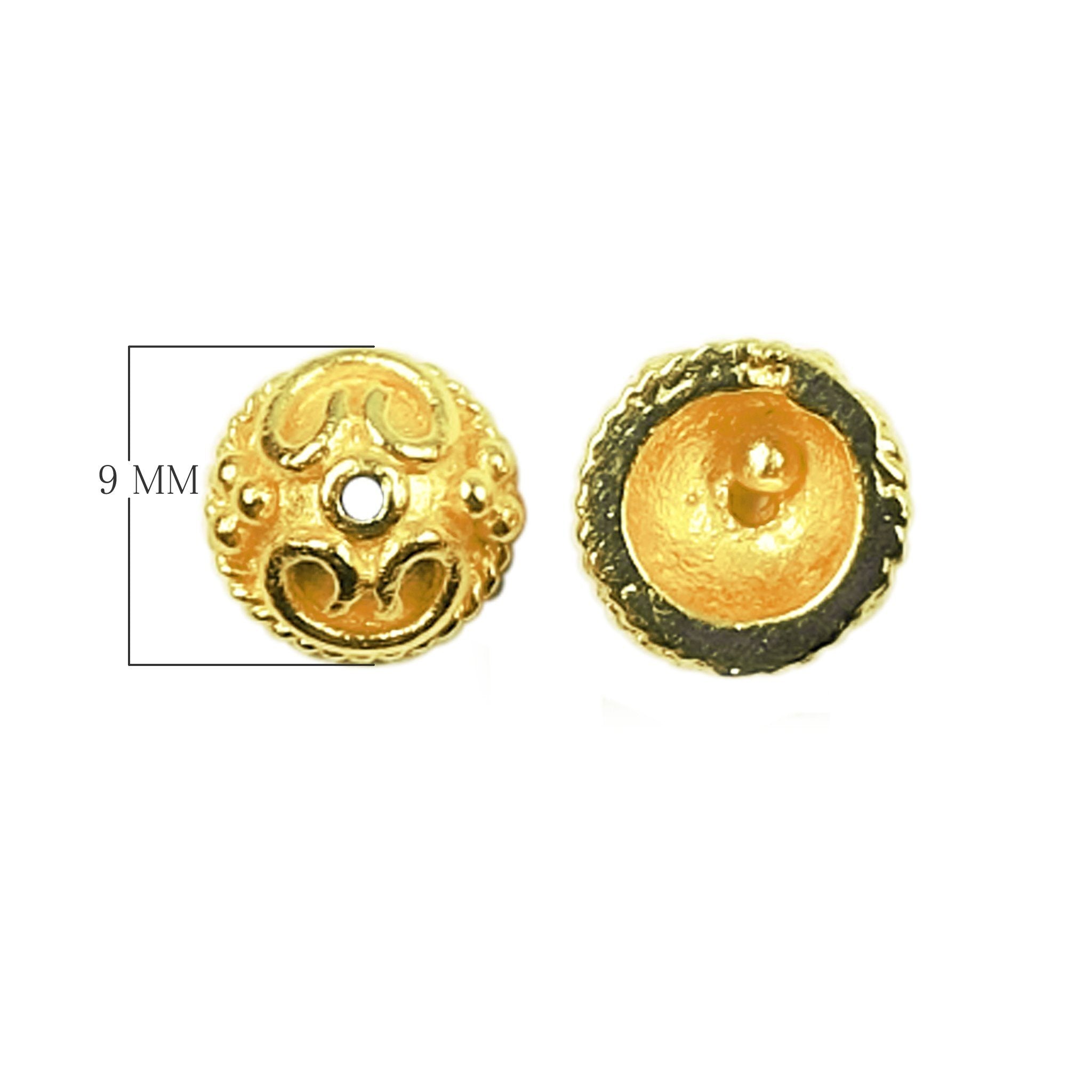 CG-218 18K Gold Overlay Bead Cap Beads Bali Designs Inc 