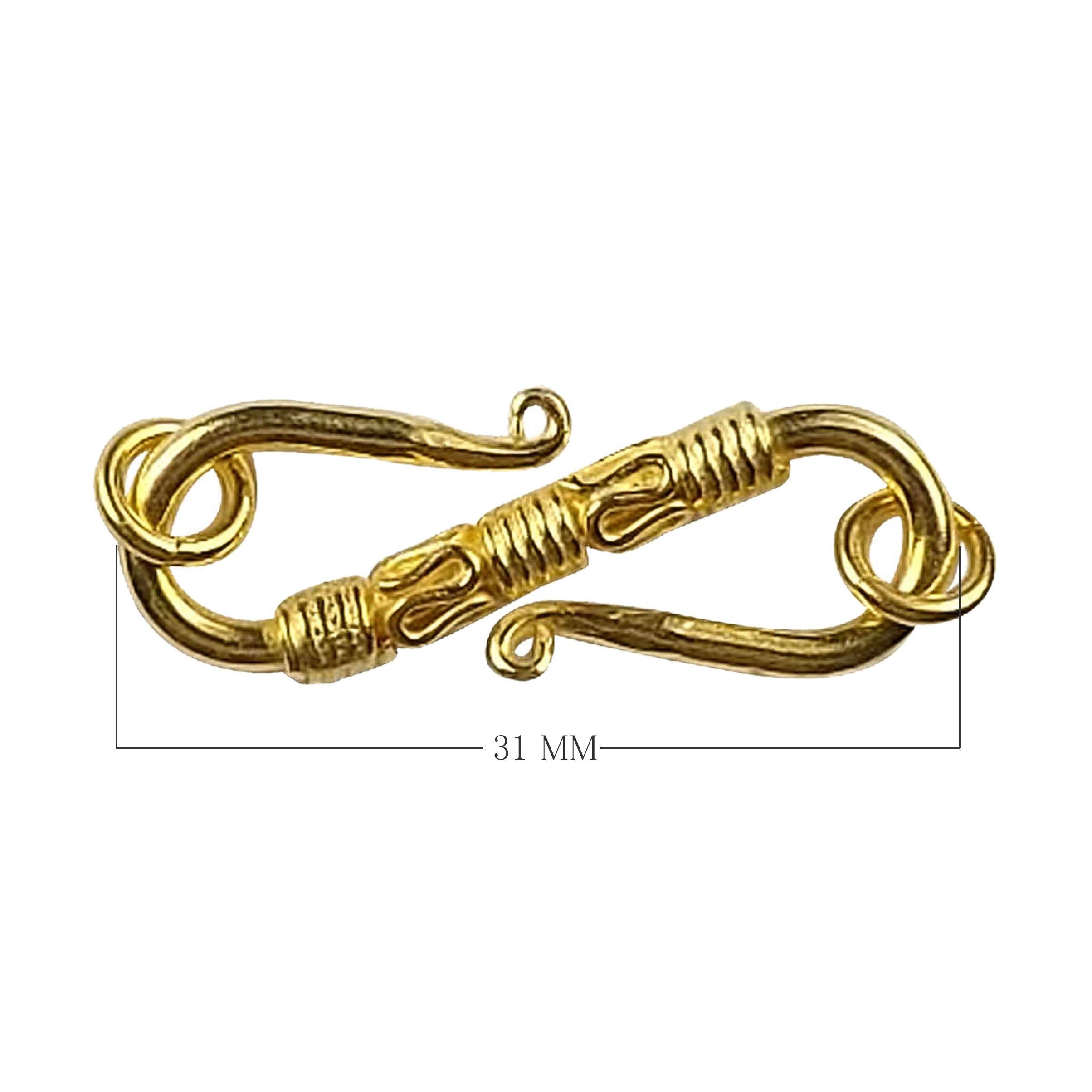 CG-221 18K Gold Overlay ''S'' Hook Beads Bali Designs Inc 
