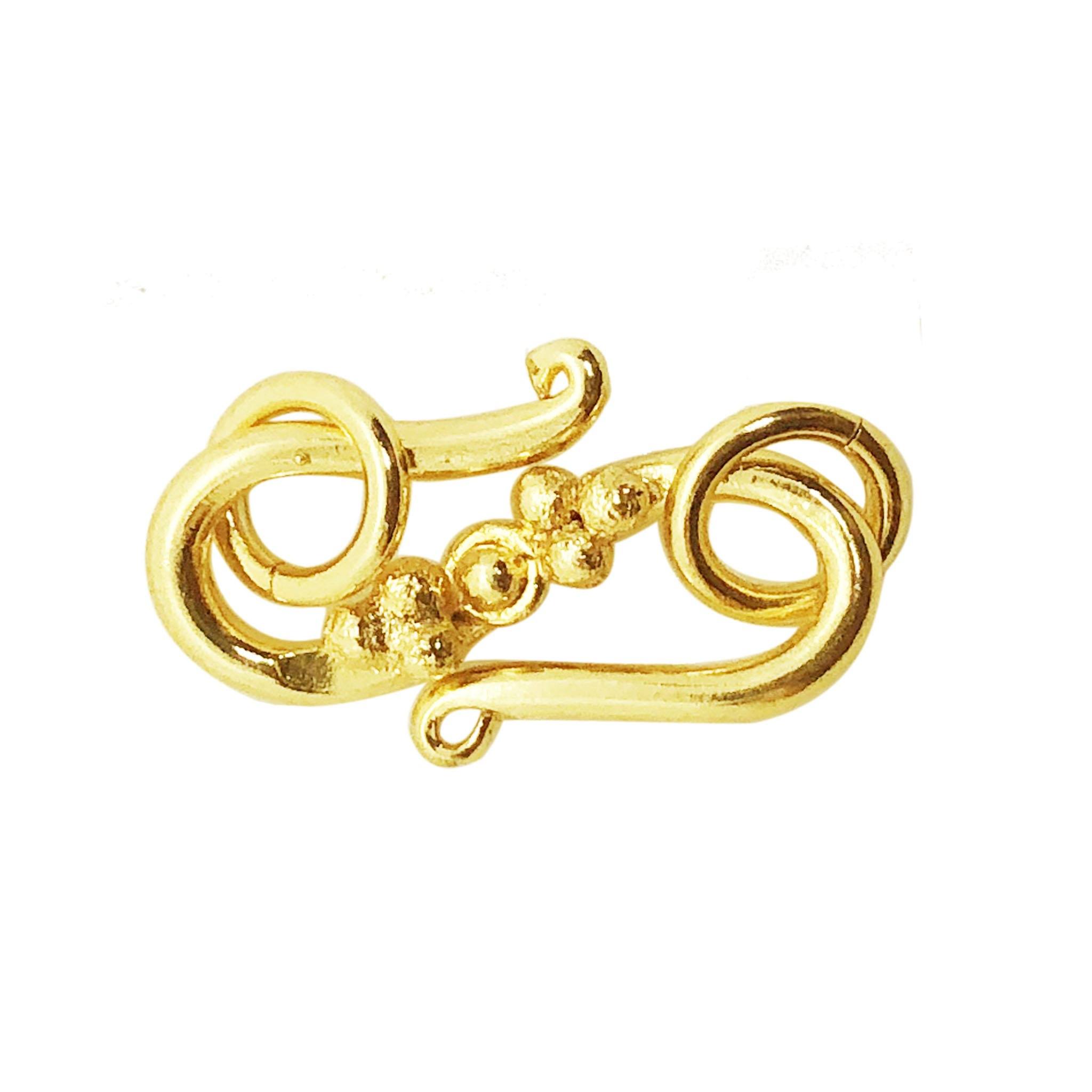 CG-225 18K Gold Overlay ''S'' Hook Beads Bali Designs Inc 