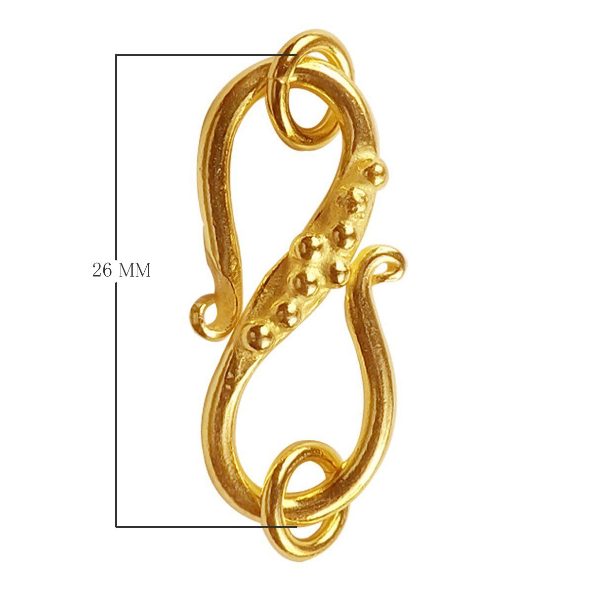 CG-226 18K Gold Overlay 'S' Hook Beads Bali Designs Inc 