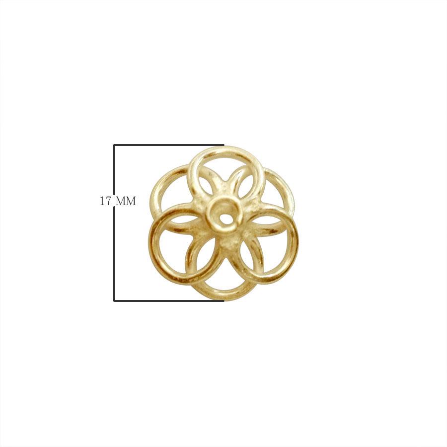 CG-228 18K Gold Overlay Bead Cap Beads Bali Designs Inc 