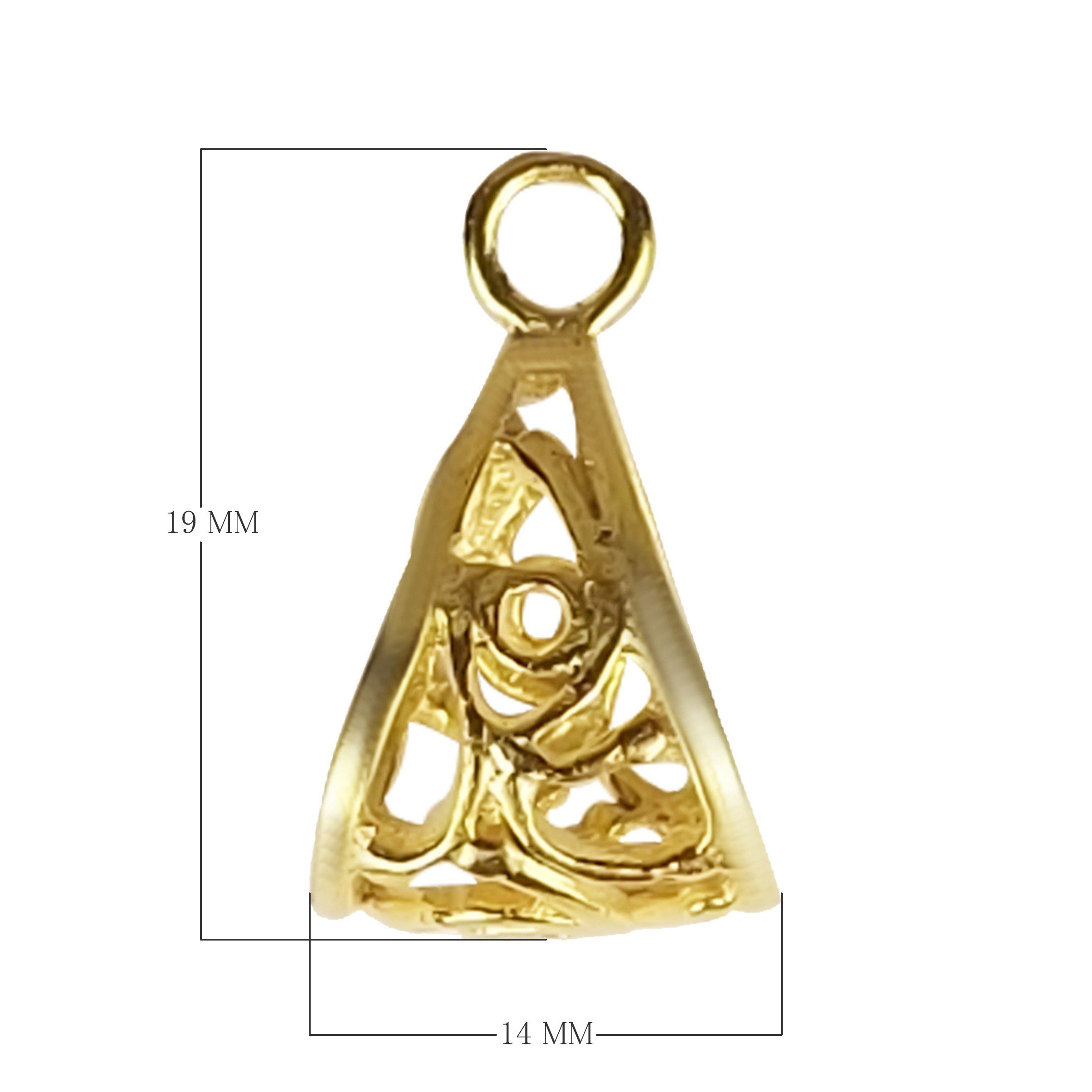 CG-245 18K Gold Overlay Pendant Bail Beads Bali Designs Inc 