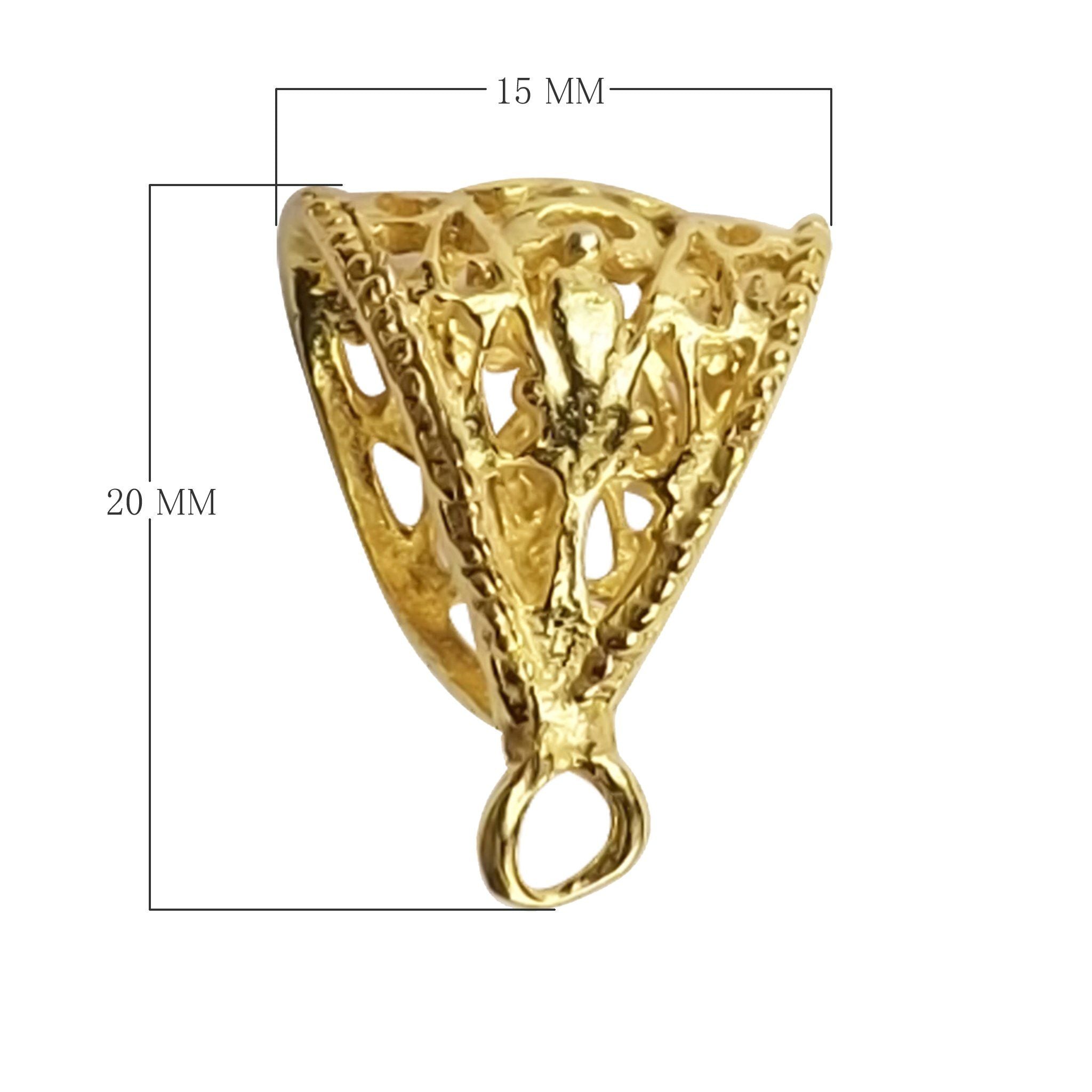 CG-246 18K Gold Overlay Pendant Bail Beads Bali Designs Inc 