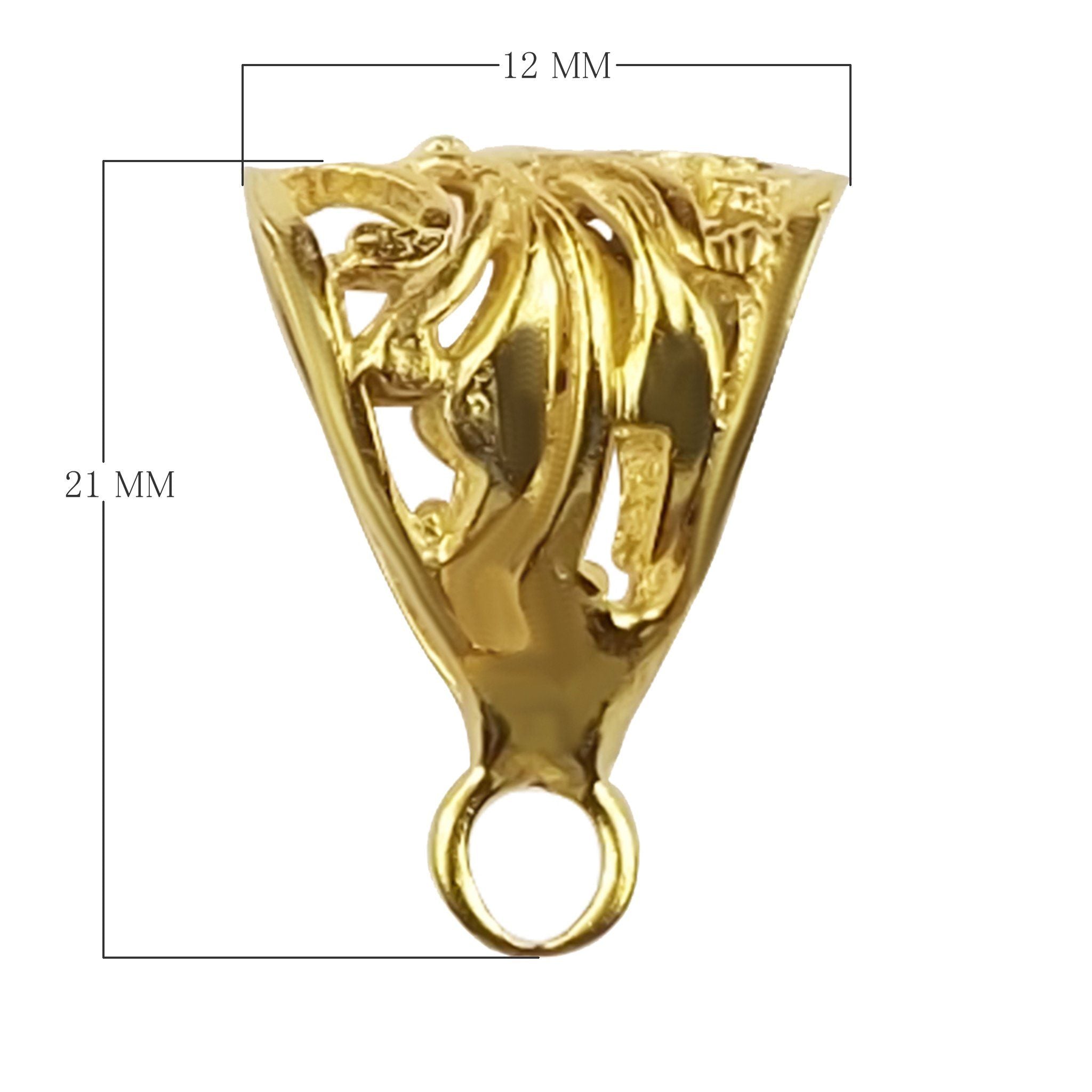 CG-247 18K Gold Overlay Pendant Bail Beads Bali Designs Inc 