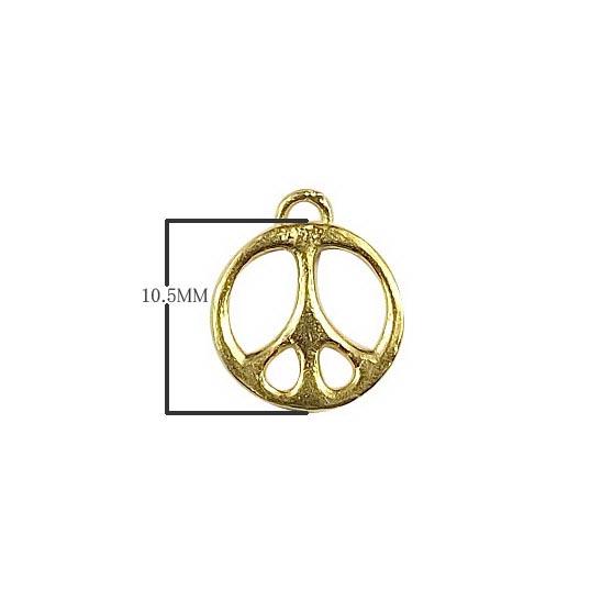 CG-270 18K Gold Overlay Little Peace Charm Beads Bali Designs Inc 