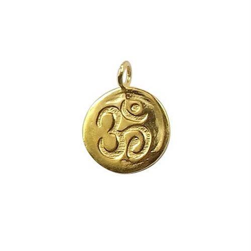 CG-277 18K Gold Overlay Ohm Disc Link Charm Beads Bali Designs Inc 