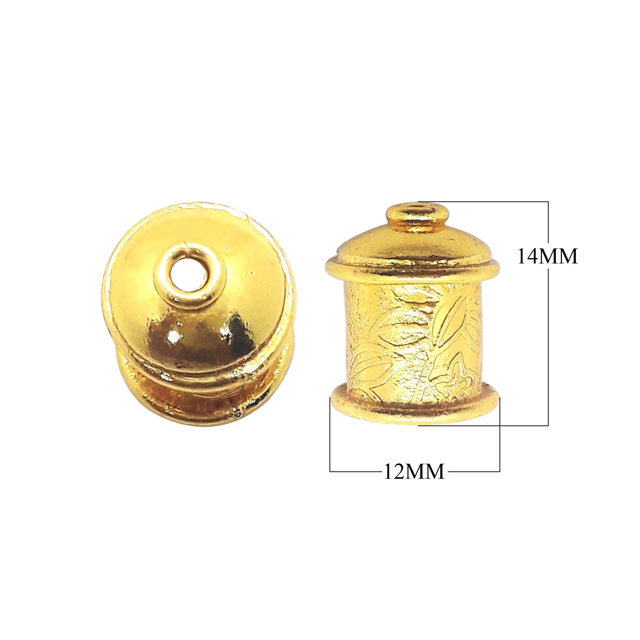CG-285 18K Gold Overlay End Cap Beads Bali Designs Inc 
