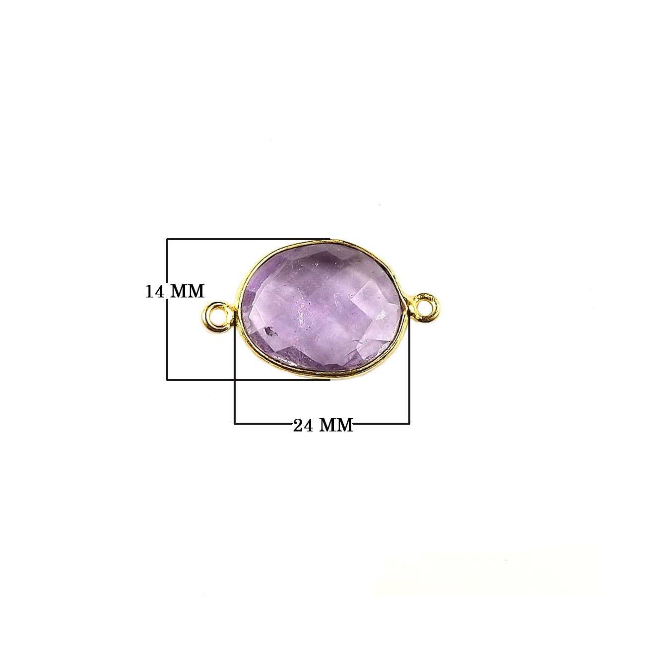 CG-297 18K Gold Overlay Stone Connector Beads Bali Designs Inc 