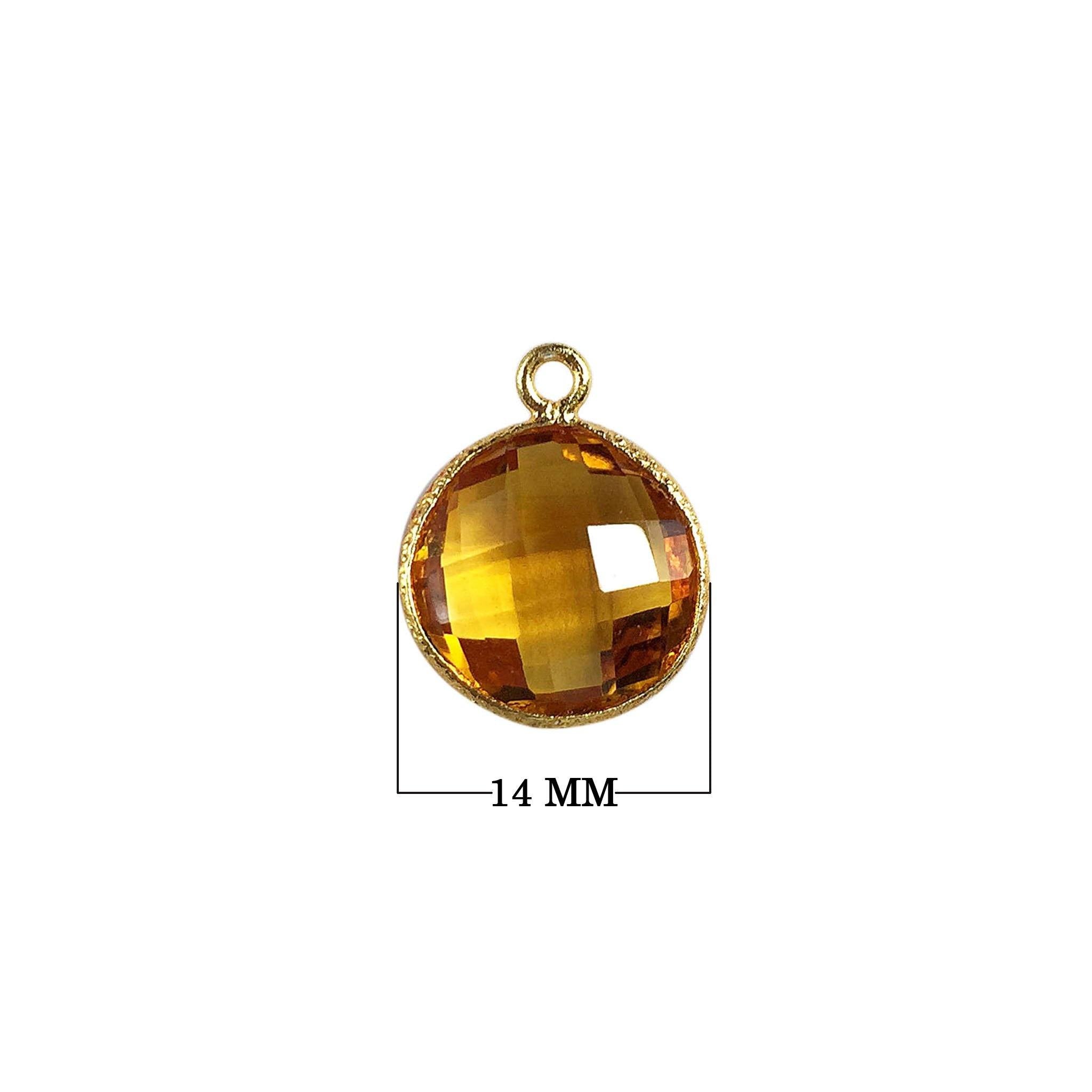CG-312-CT 18K Gold Overlay Connector With Citrine Beads Bali Designs Inc 