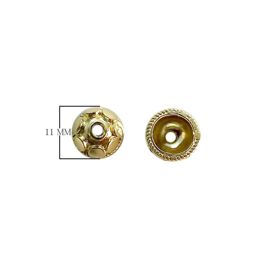 CG-333 18K Gold Overlay Bead Cap Beads Bali Designs Inc 