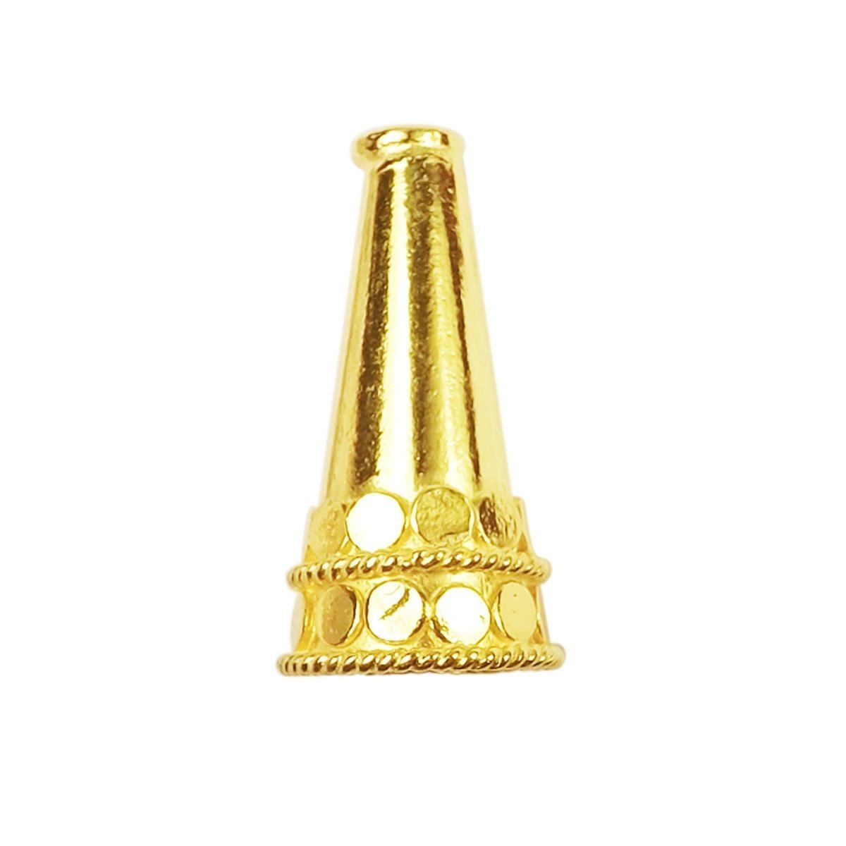 CG-336 18K Gold Overlay Cone Beads Bali Designs Inc 