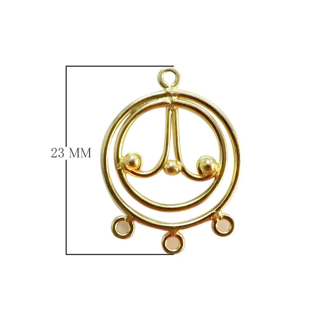 CG-353 18K Gold Overlay Chandelier Earring Finding Beads Bali Designs Inc 