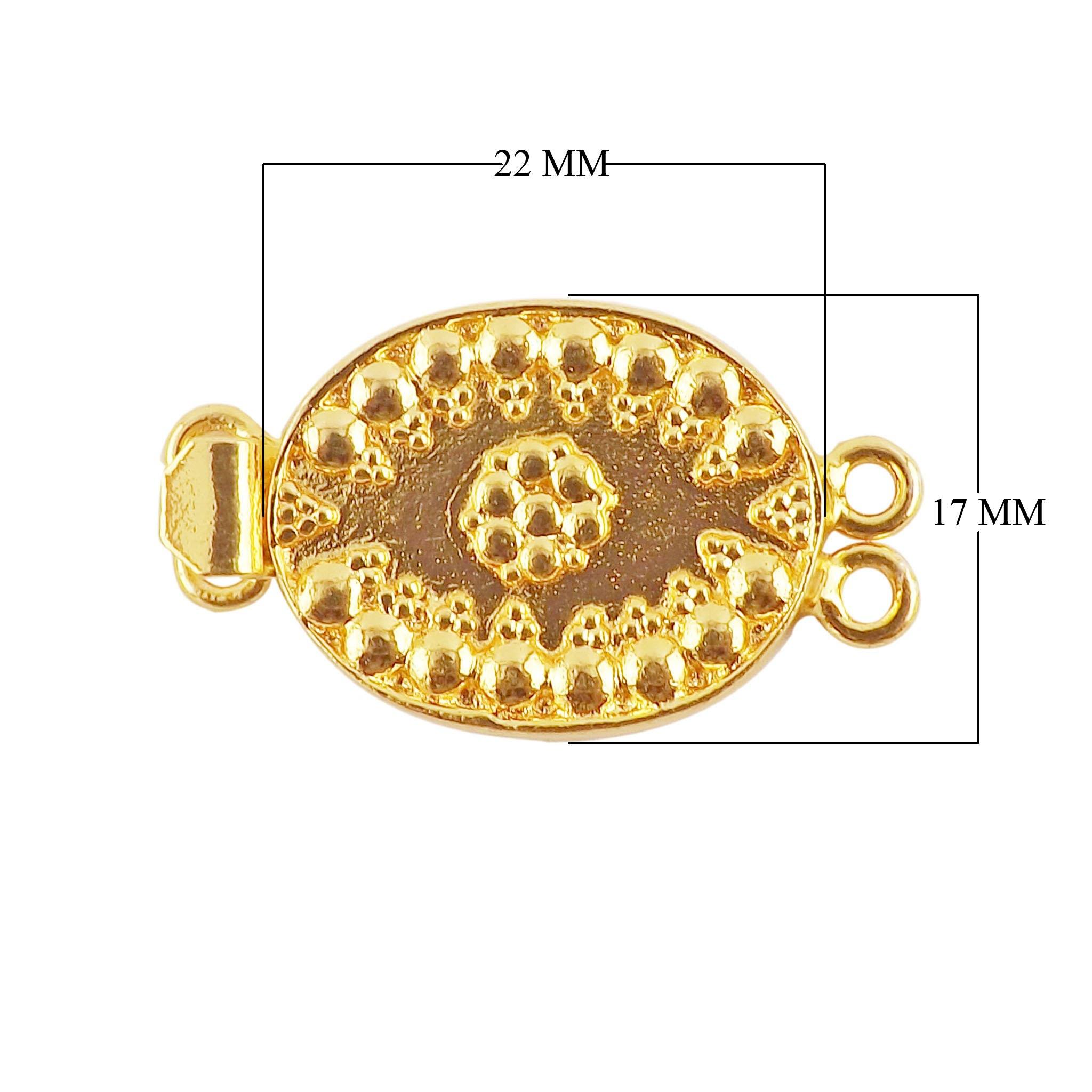 CG-359 18K Gold Overlay Multi Strand Clasp With 2 Hole Beads Bali Designs Inc 