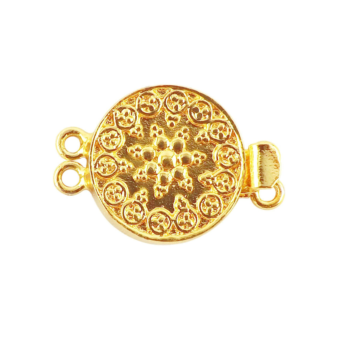 CG-371 18K Gold Overlay Multi Strand Clasp With 2 Hole Beads Bali Designs Inc 