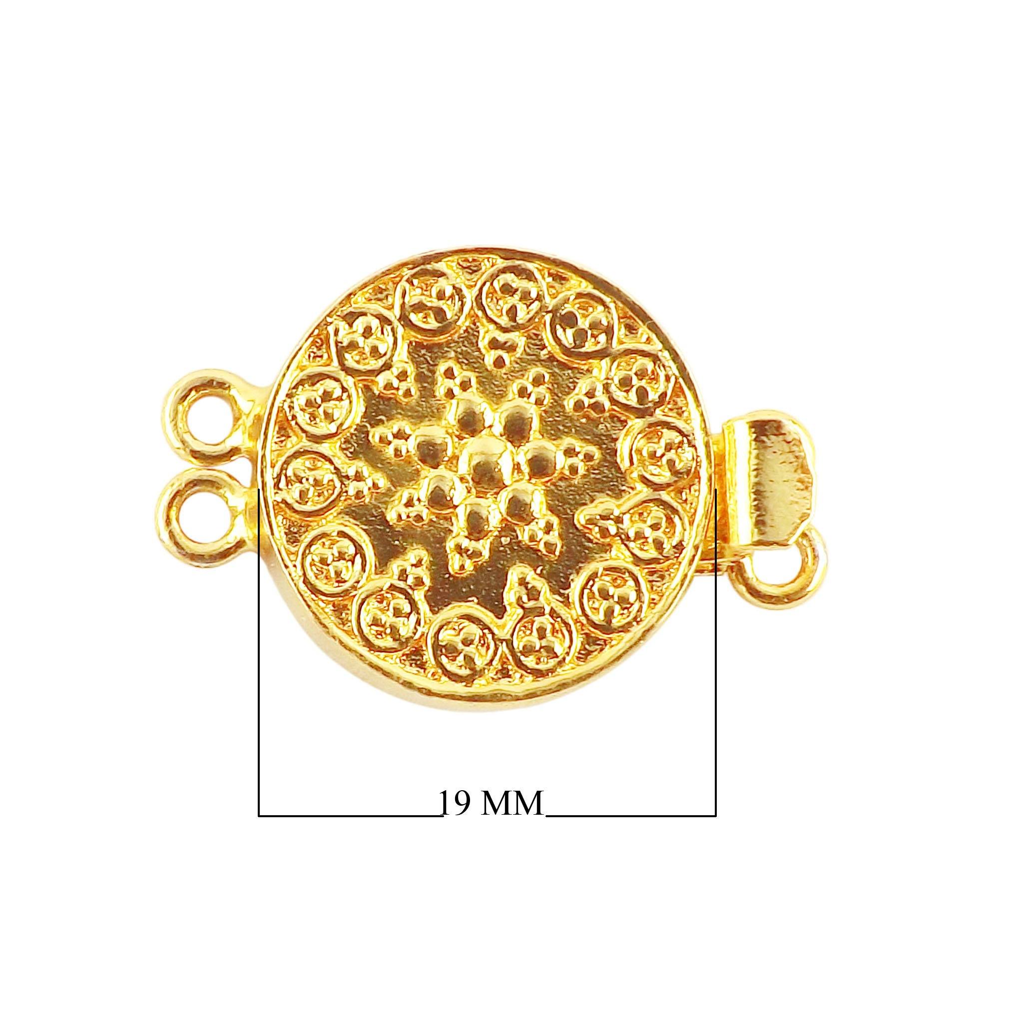 CG-371 18K Gold Overlay Multi Strand Clasp With 2 Hole Beads Bali Designs Inc 