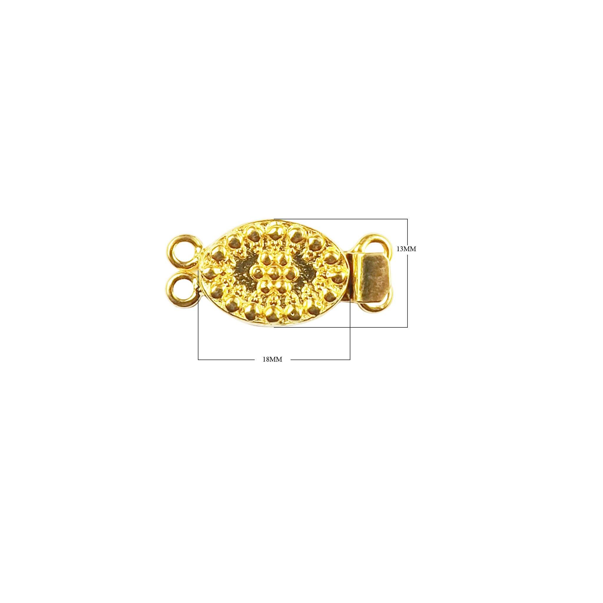 CG-379 18K Gold Overlay Multi Strand Clasp With 2 Hole Beads Bali Designs Inc 