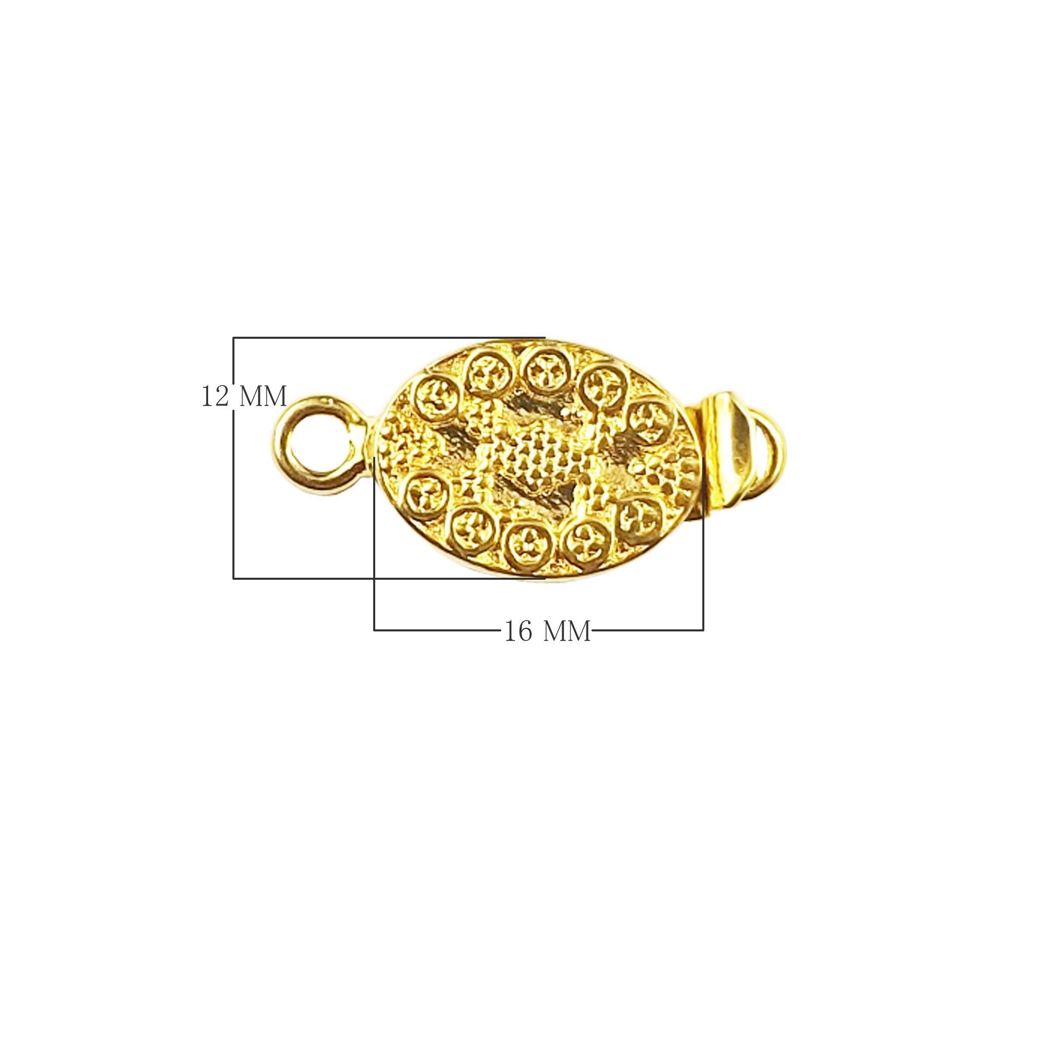 CG-386 18K Gold Overlay Single Hole Multi Strand Clasp Beads Bali Designs Inc 