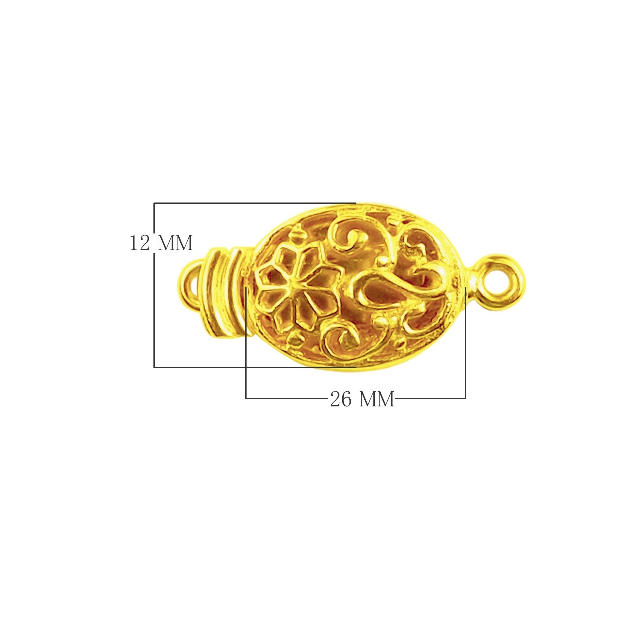 CG-414 18K Gold Overlay Single Hole Multi Strand Clasp Beads Bali Designs Inc 