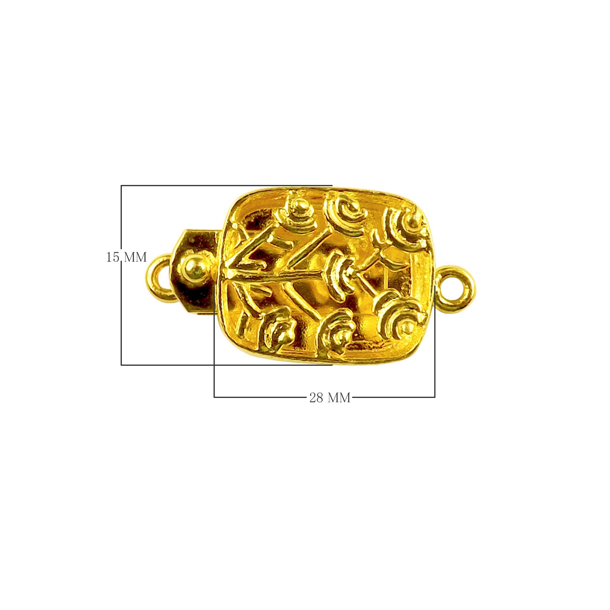 CG-416 18K Gold Overlay Single Hole Multi Strand Clasp Beads Bali Designs Inc 