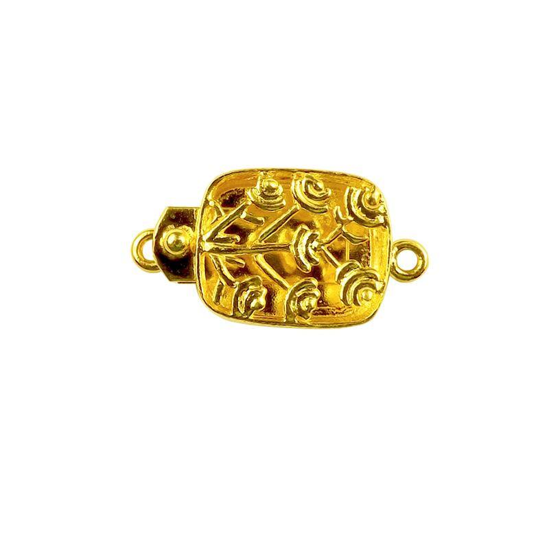 CG-416 18K Gold Overlay Single Hole Multi Strand Clasp Beads Bali Designs Inc 