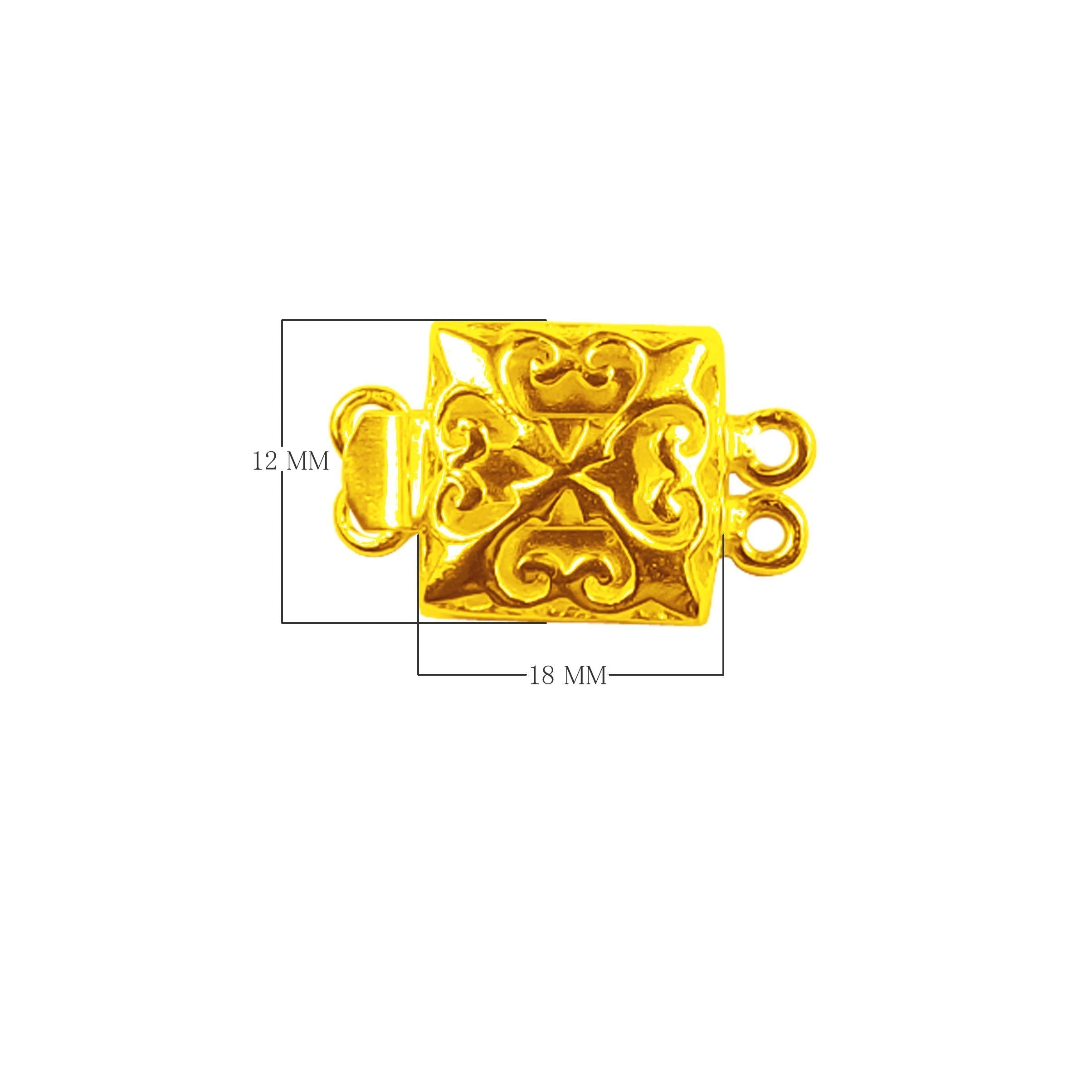 CG-418 18K Gold Overlay Multi Strand Clasp With 2 Hole Beads Bali Designs Inc 