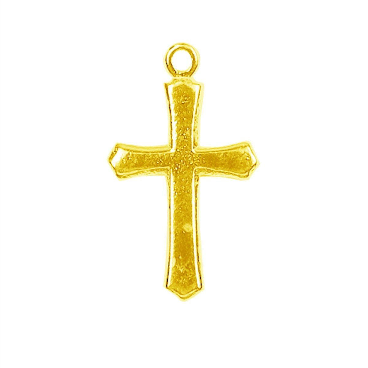CG-456 18K Gold Overlay Cross Charm Beads Bali Designs Inc 