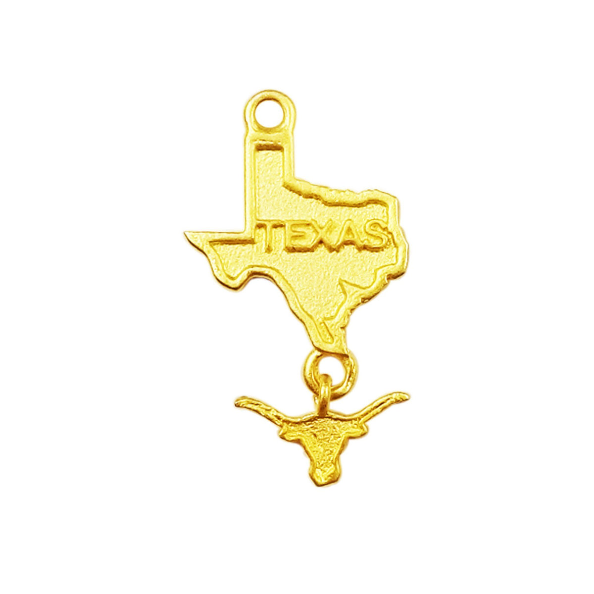 CG-463-24X16MM 18K Gold Overlay Texas State Charm Beads Bali Designs Inc 