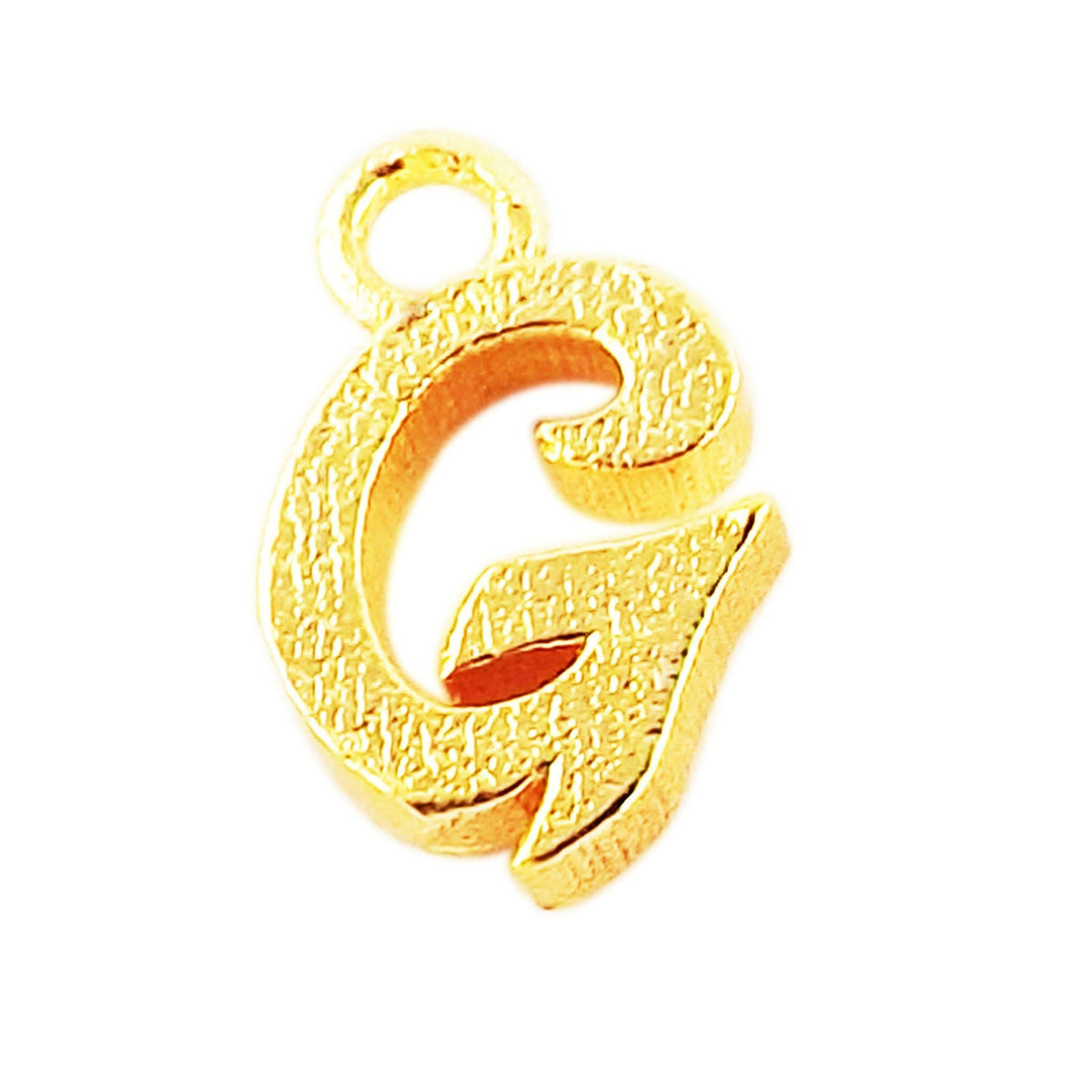 CG-479 18K Gold Overlay Alphabet 'G' Charm Beads Bali Designs Inc 