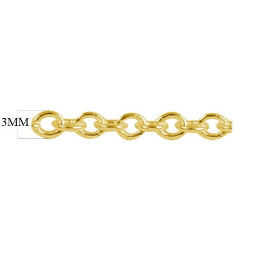 CHG-103 18K Gold Overlay Beading & Extender Chain Beads Bali Designs Inc 3MM 