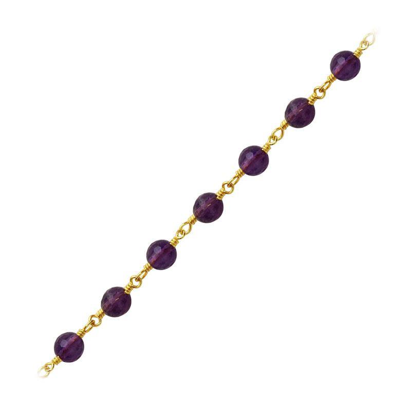 CHG-220-AM 18K Gold Overlay Beading & Extender Amethyst Beads Bali Designs Inc 