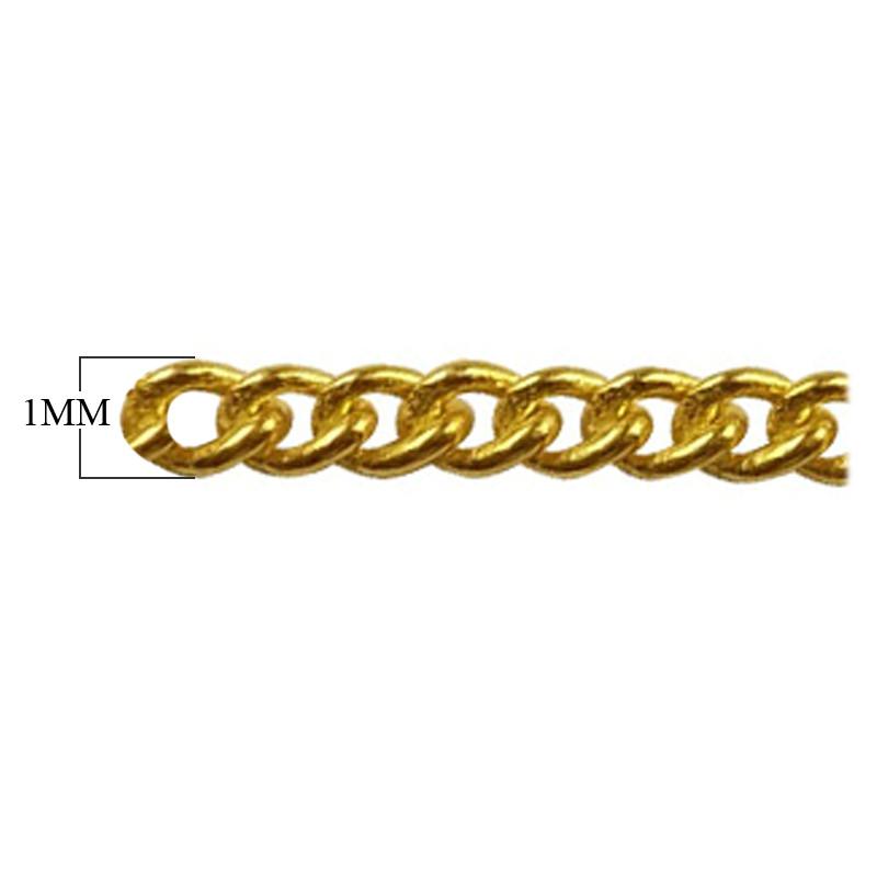 CHG-230-1MM 18K Gold Overlay Beading & Extender Chain Beads Bali Designs Inc 
