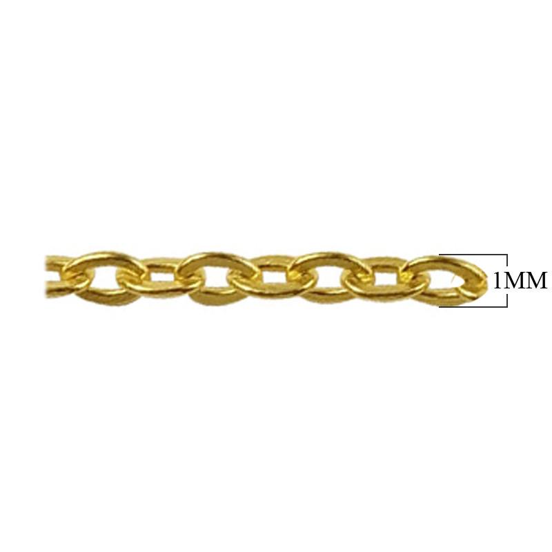 CHG-232-1MM 18K Gold Overlay Beading & Extender Chain Beads Bali Designs Inc 
