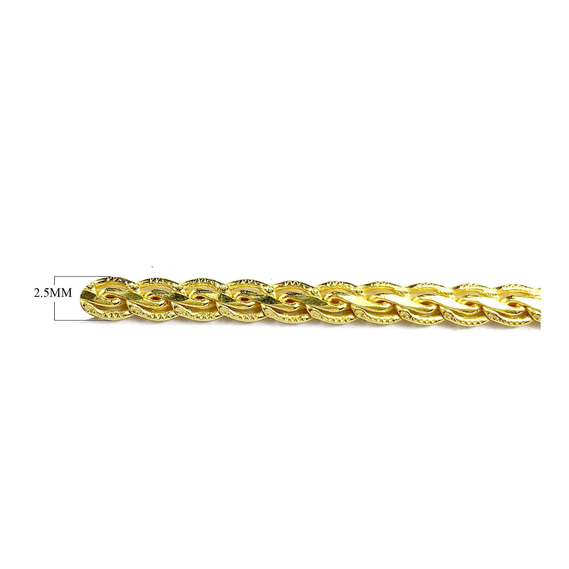 CHG-280-2.5MM 18K Gold Overlay Beading and Extender Chain Beads Bali Designs Inc 