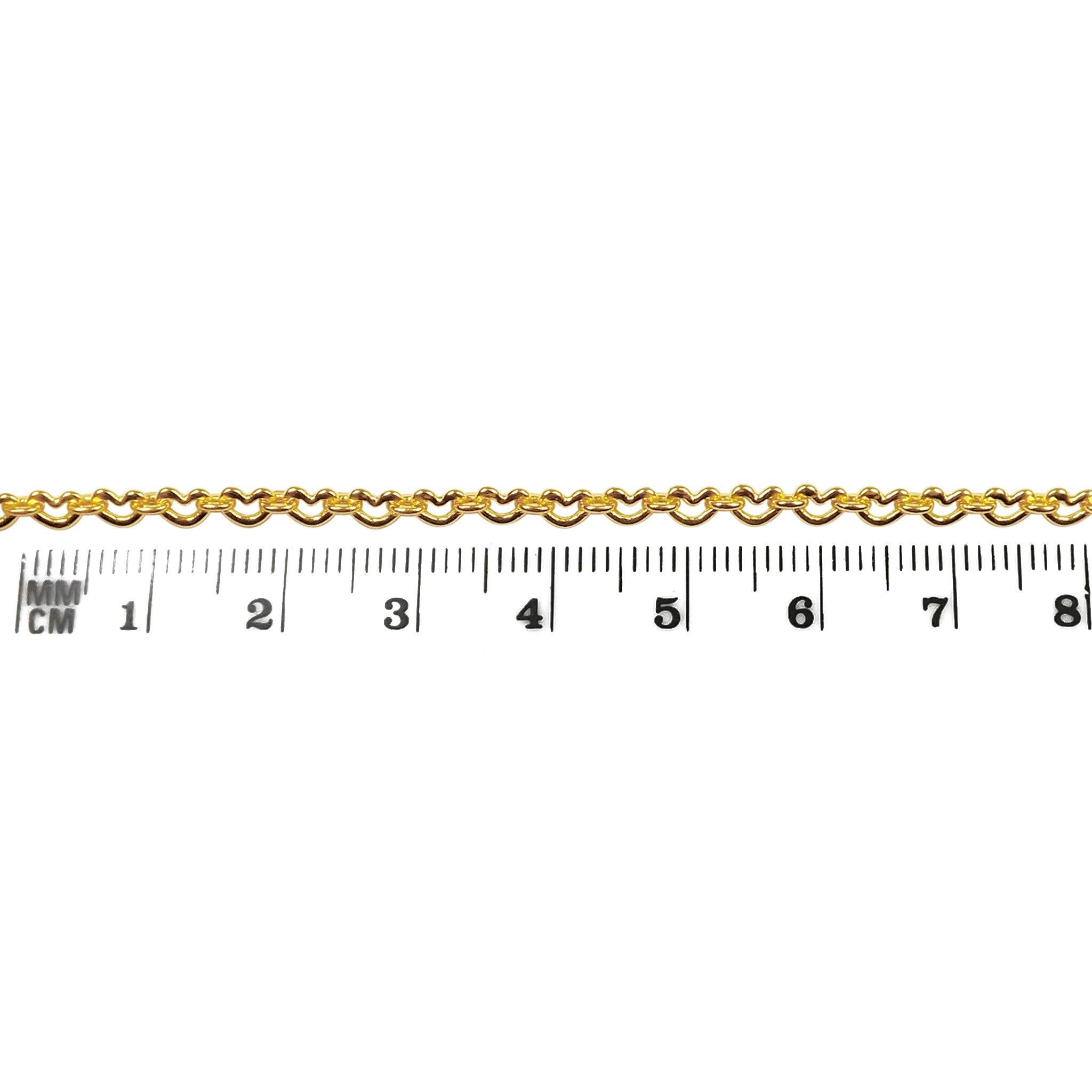CHG-314 18K Gold Overlay Beading & Extender Chain Heart-4X3MM Oval Ring-2X3MM Beads Bali Designs Inc 