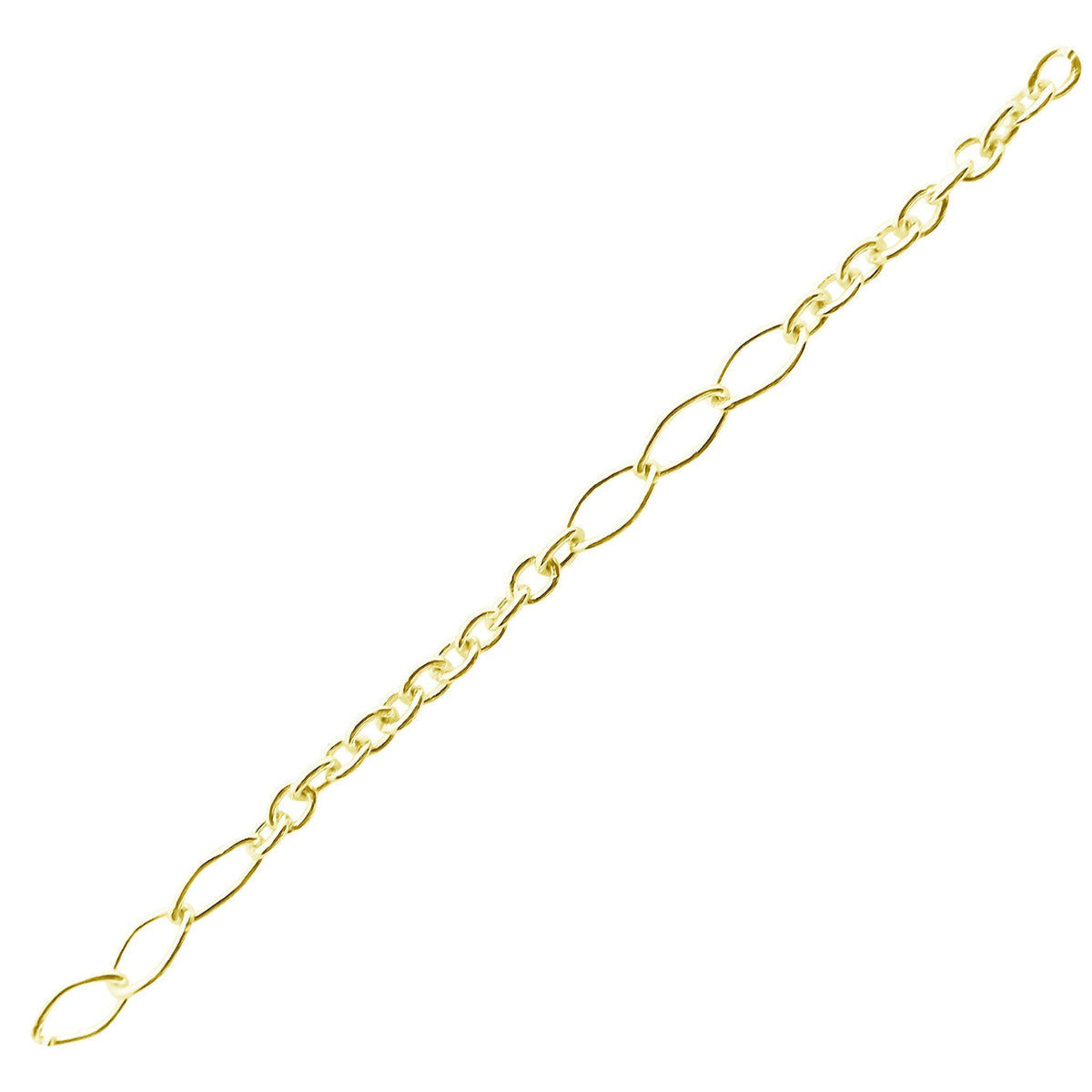 CHG-326-5X3MM-IT 18K Gold Overlay Beading & Extender Chain Beads Bali Designs Inc 