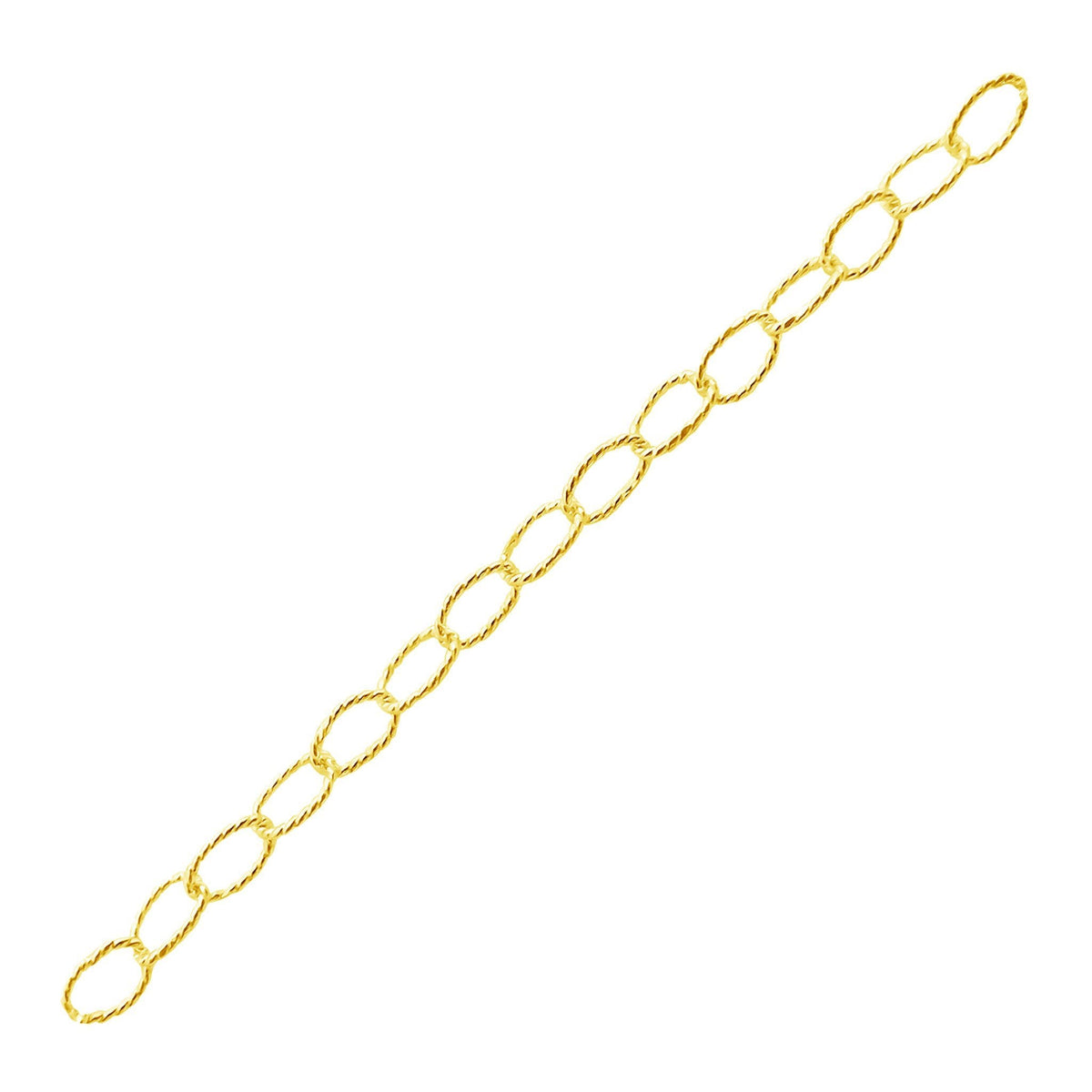 CHG-328-4X3MM-IT 18K Gold Overlay Beading & Extender Chain Beads Bali Designs Inc 