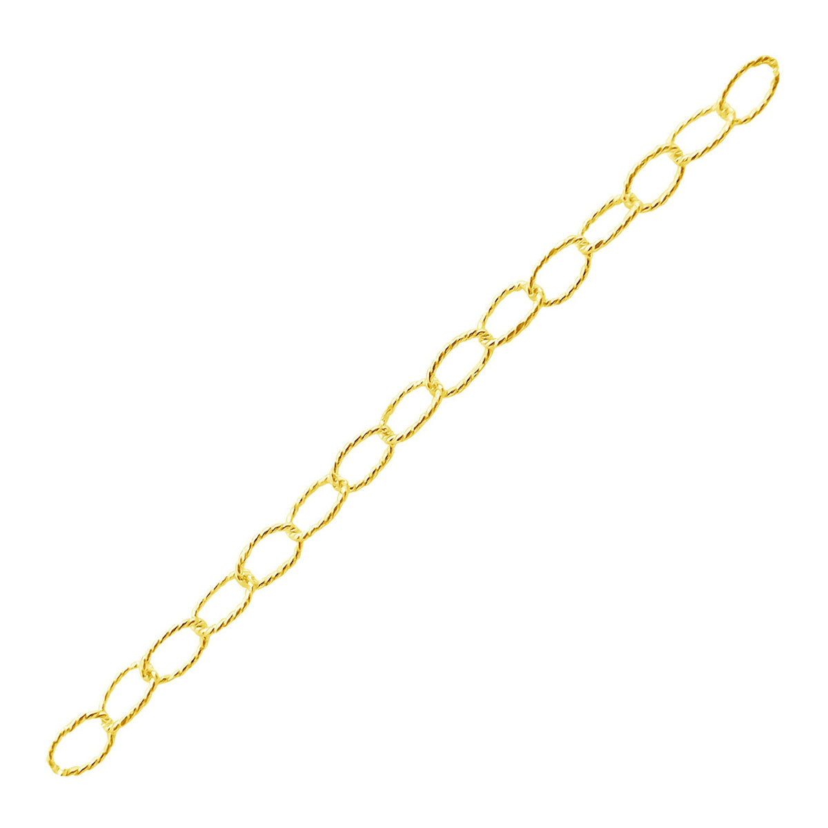 CHG-328-5X3MM-IT 18K Gold Overlay Beading & Extender Chain Beads Bali Designs Inc 
