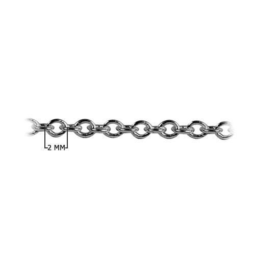 CHR-103-2MM Black Rhodium Overlay Beading & Extender Chain Beads Bali Designs Inc 