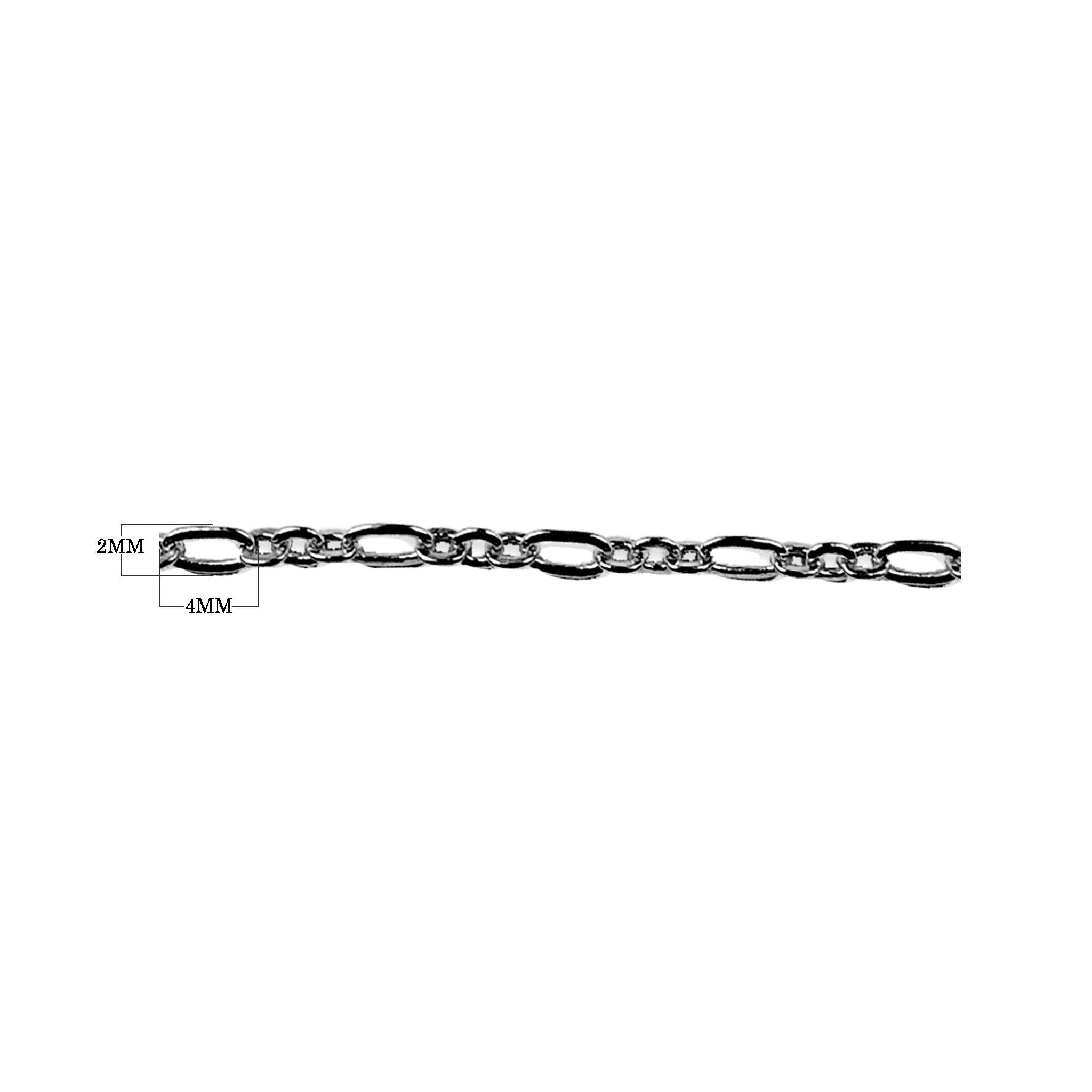 CHR-295-4X2MM Black Rhodium Overlay Beading & Extender Chain Beads Bali Designs Inc 